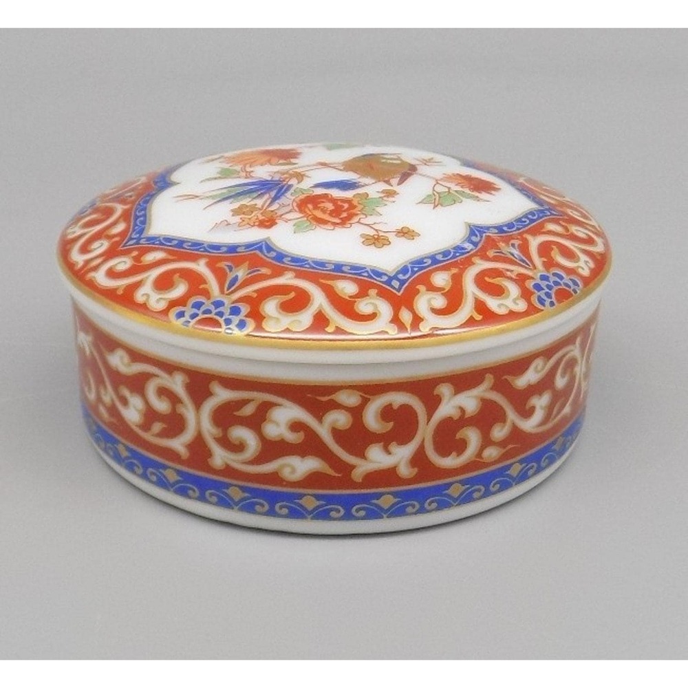 Trinket Candy Dish AK Kaiser Covered West Germany Small Oriental Design 80's